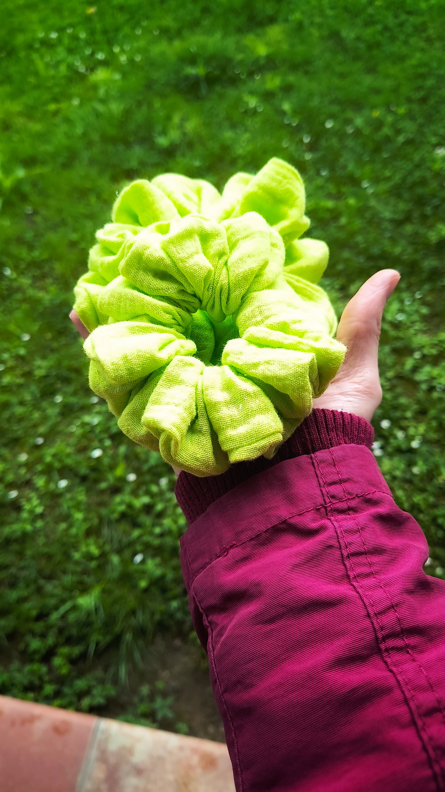 SCRUNCHIE GIALLO FLUO GRANDE