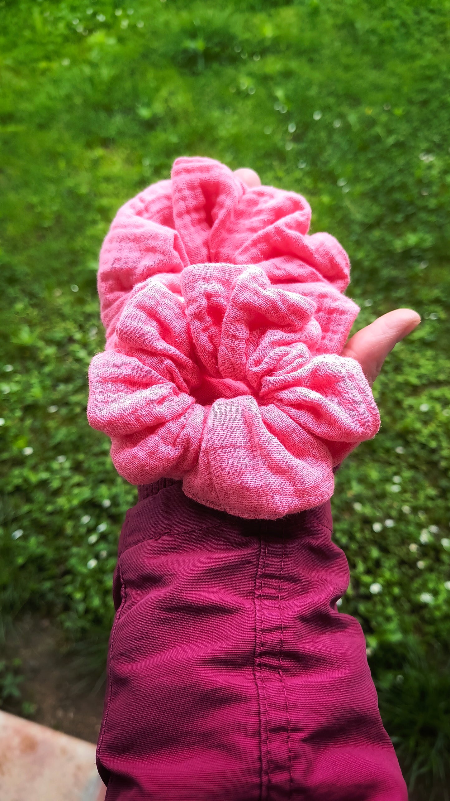 SCRUNCHIE ROSE FLUO GRAND