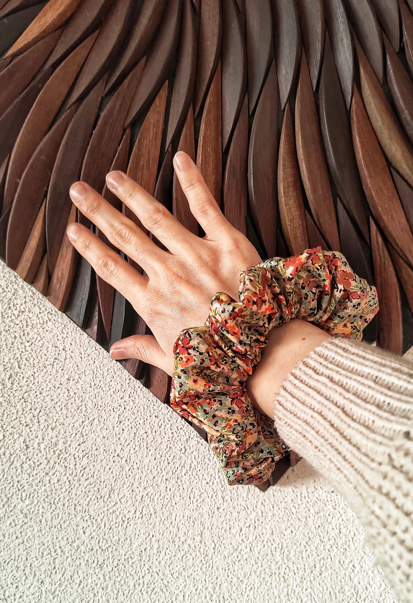 SCRUNCHIE EDIZIONE LIMITATA STAMPA FIORE LIBERTY ALTO